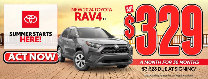 New 2024 Toyota RAV4 LE | Lease For: $329 Per Month For 36 Months*